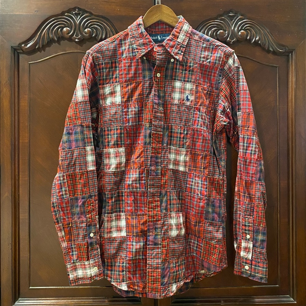 Polo Ralph Lauren Plaid Patchwork Button Down Shirt